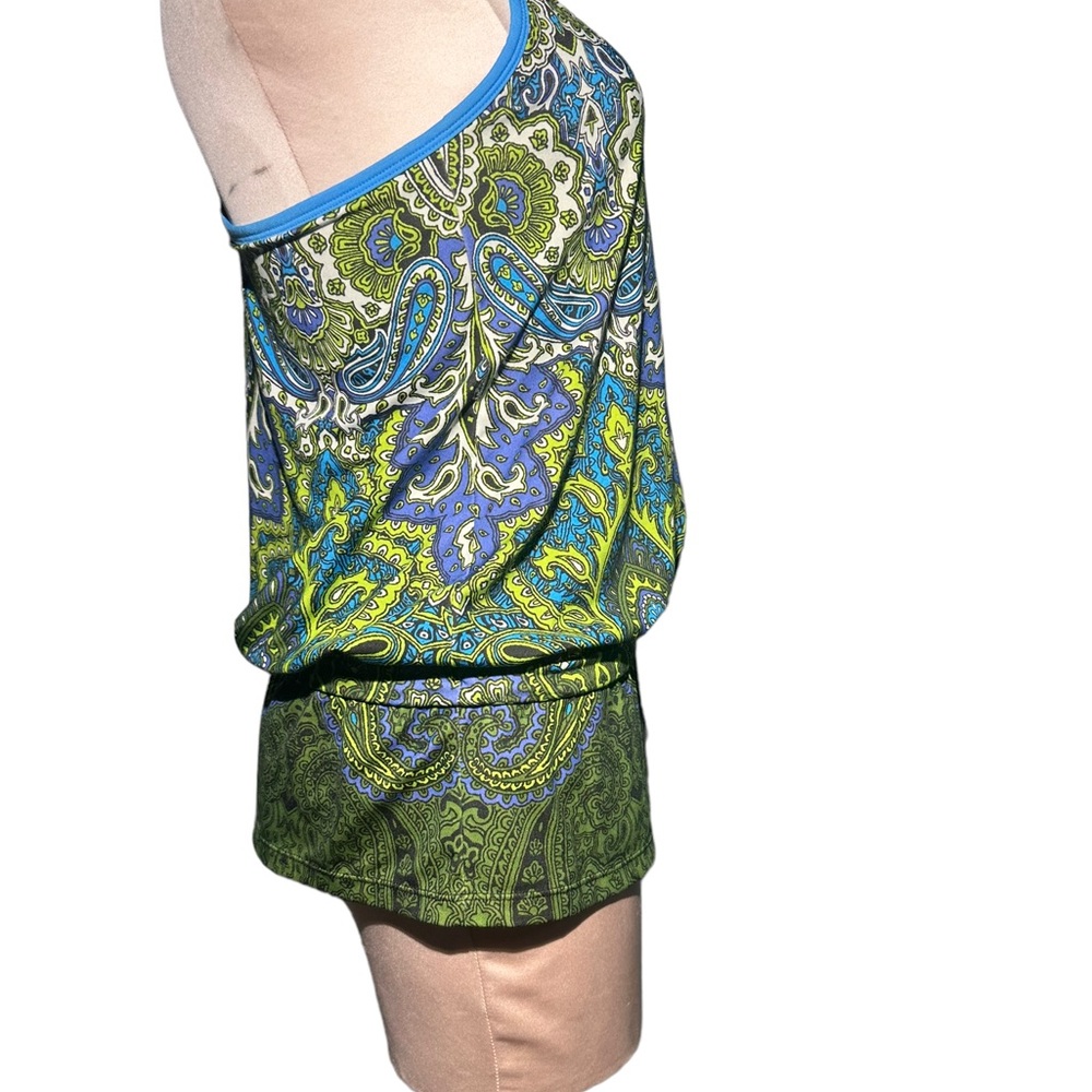 Athleta top paisley print in blue tones. Size S - Picture 8 of 11